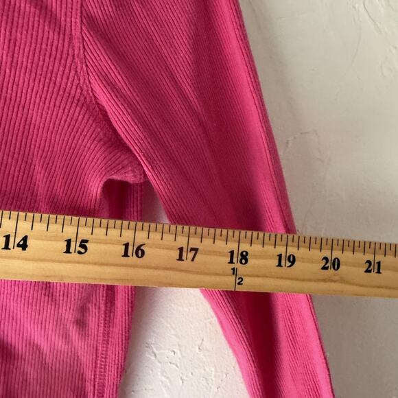 Victorias Secret Henley Shirt Y2k Fitted Medium Pink Long Sleeve Thermal Top - Picture 8 of 9